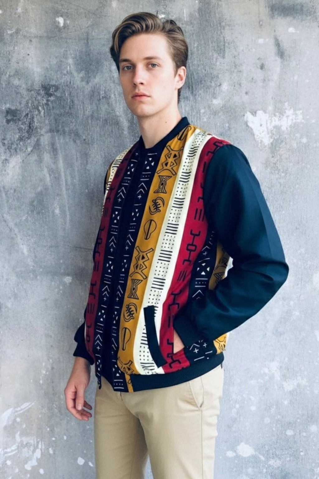 MEN ANKARA AFRICAN PRINT JACKET