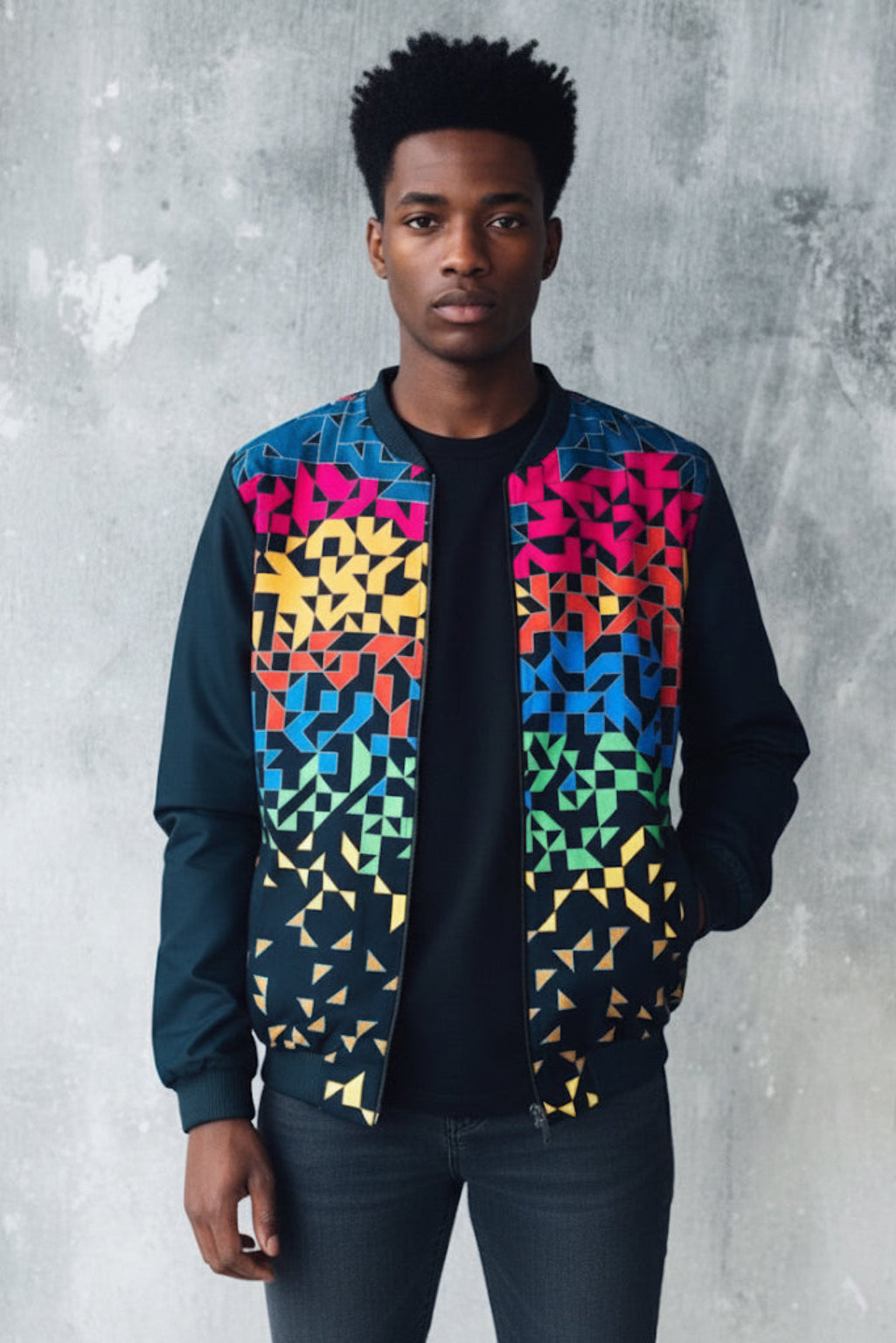 MEN ANKARA AFRICAN PRINT JACKET