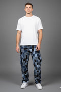 PATCHWORK DENIM CARGO PANTS