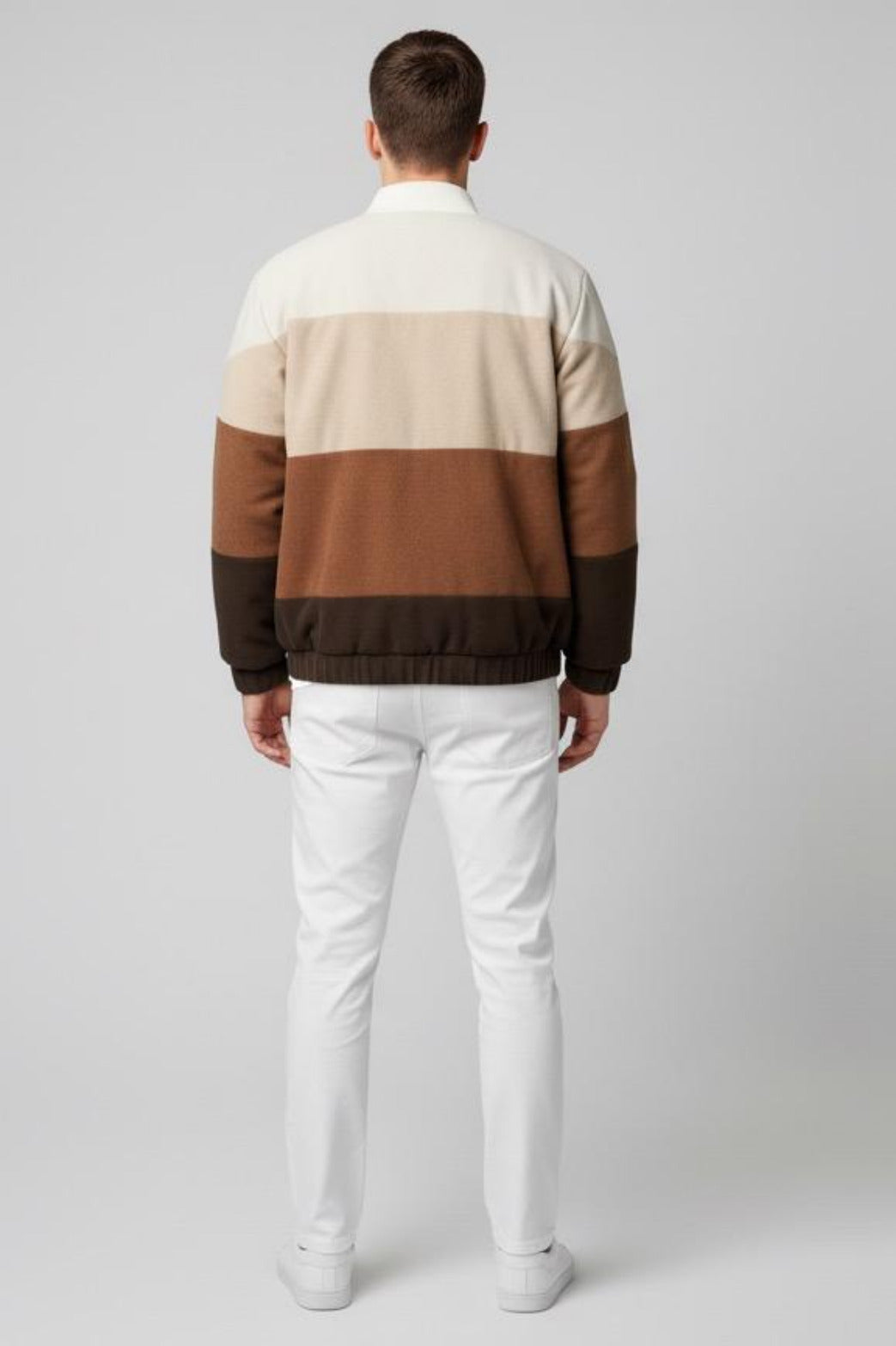 CORDUROY COLOUR BLOCK BOMBER JACKET